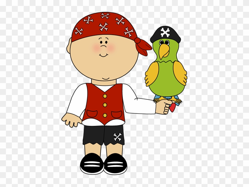 Pirate With Parrot - Pirate With Parrot Clipart #4328