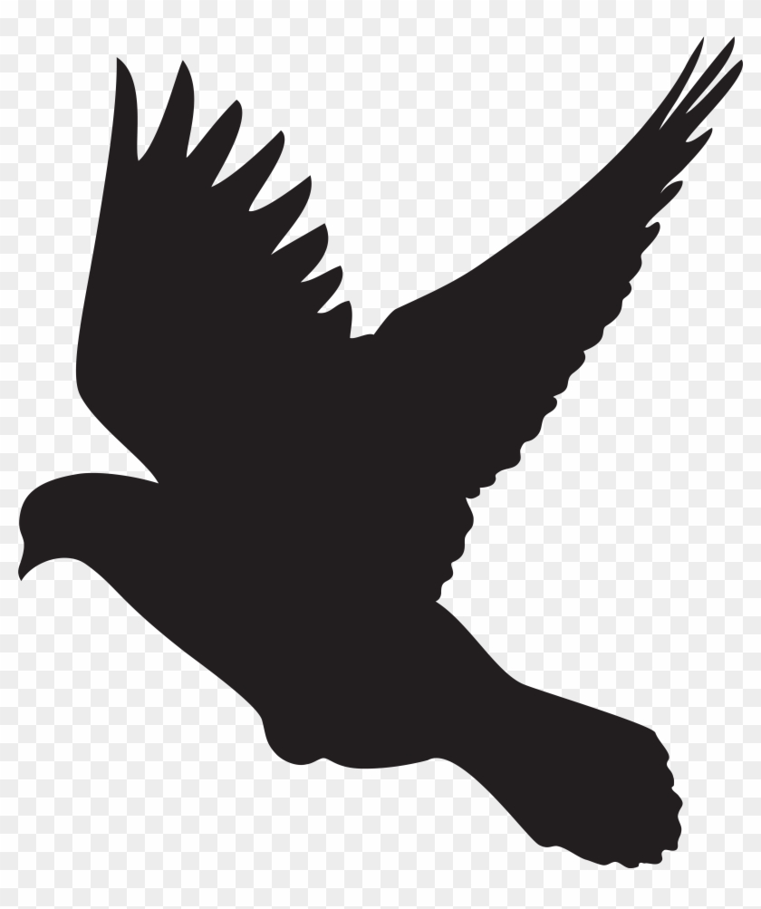 Flying Dove Silhouette Png Clip Art - Flying Dove Silhouette Png Clip Art #4384