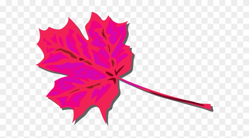 Leaf Clipart Pink Leaves - Pink Autumn Leaves Clipart #4354