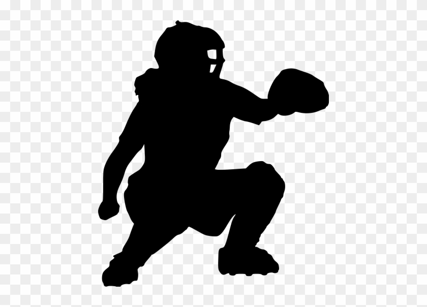 Softball Catcher Silhouette - Softball Pitcher Softball Catcher Silhouette #4329