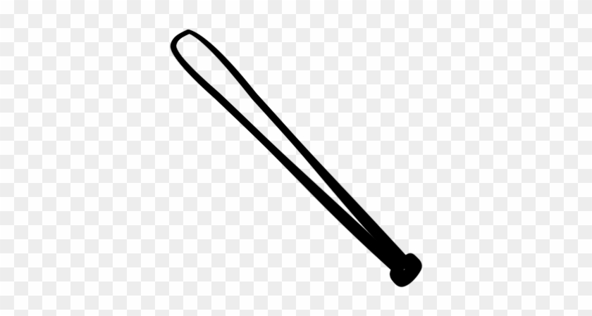 Clip Art Baseball Bat Clipart - Baseball Bat Icon Black And White #4351