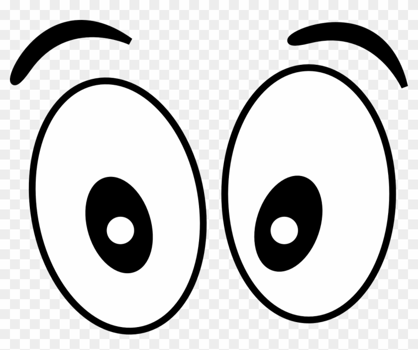 Look At Eyes White Clip Art - Eyes Cartoon Black And White #4380
