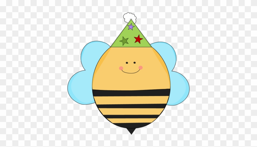 Birthday Bee In A Party Hat - Bee With Party Hat #4495