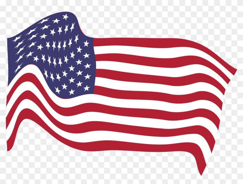 Clipart American Flag Breezy 8 - Transparent American Flag #4442