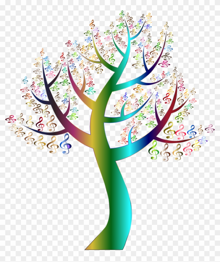 Simple Clef Tree Variation 2 No Background - Tree With Colorful Leaves #4485