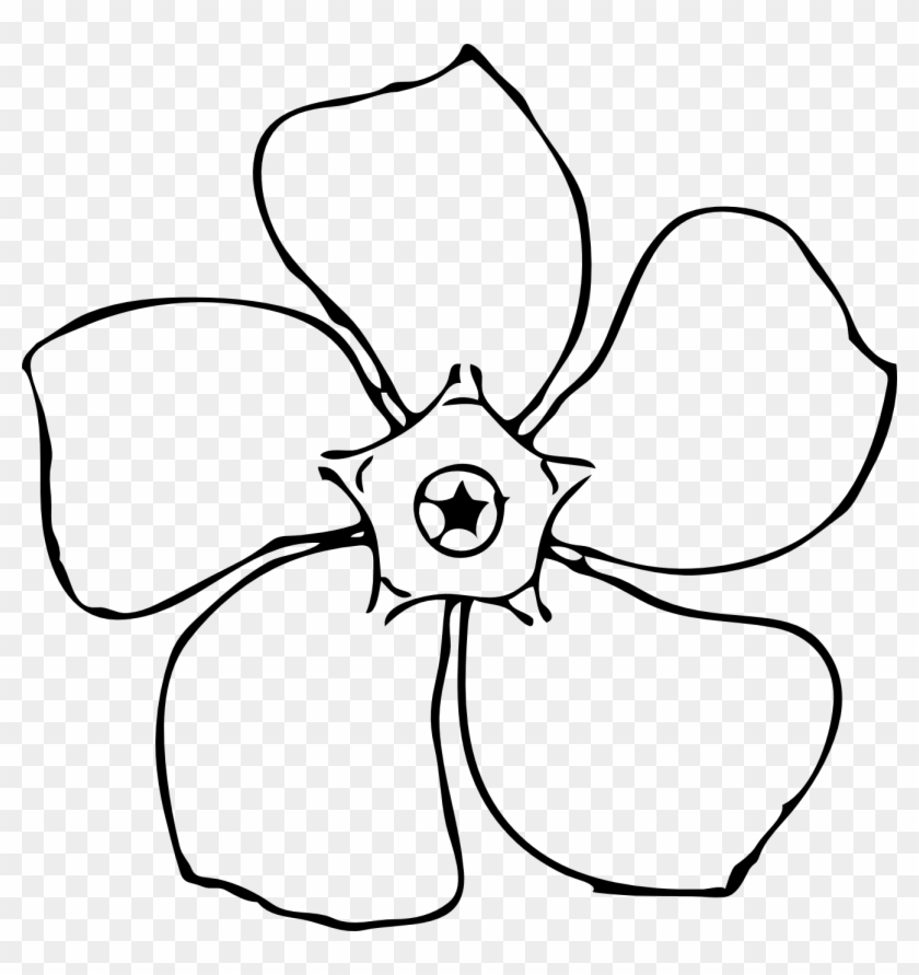 Sunflower Black And White Sunflower Petal Black And - Clipart Flowers Black And White #4464