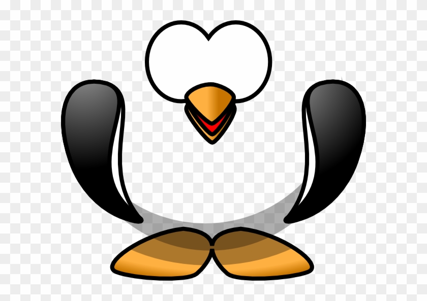 Penguin With Beak Slightly Open Clip Art - Penguin Beak Clipart #4551