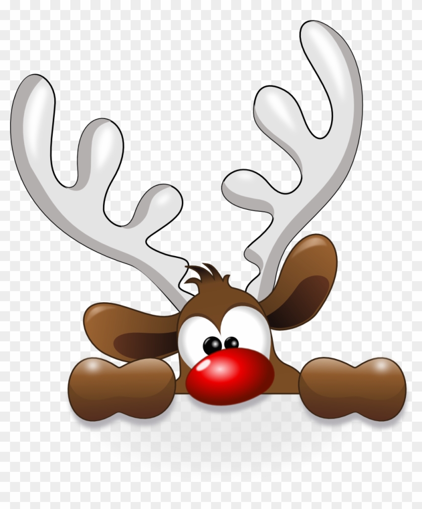 Funny Reindeer Christmaswinter Decor Amp Ideas Clip - Reindeer Head Clipart #4598