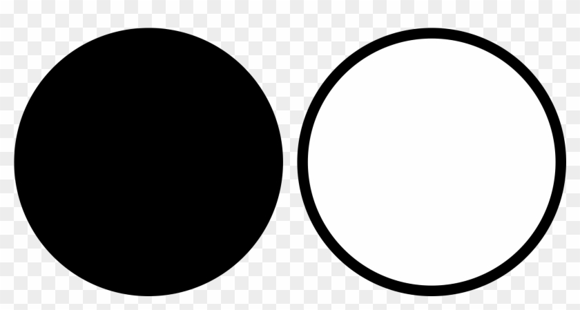 Circle Clip Art - Black And White Shape #4572