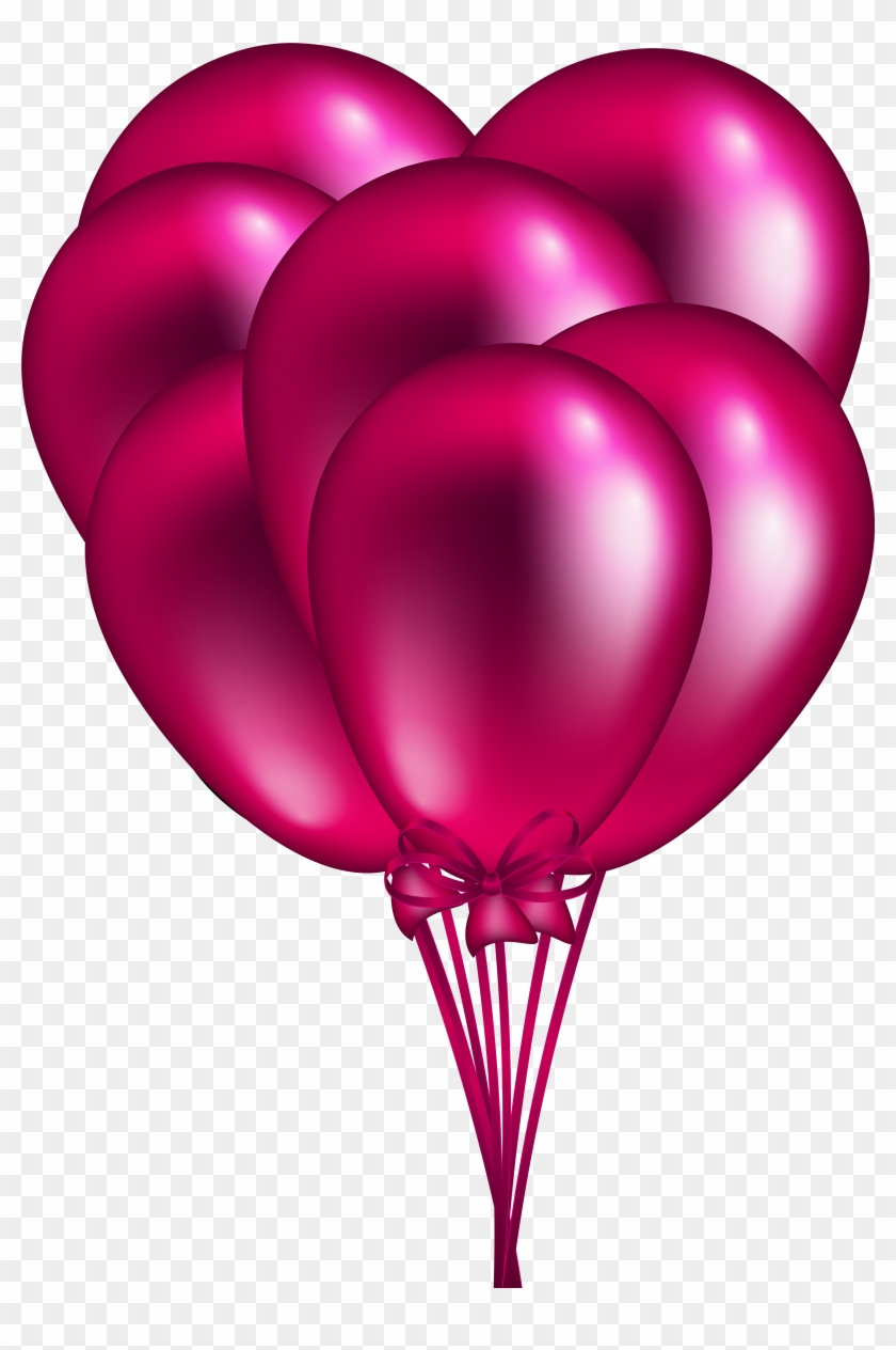 Tremendous Pink Balloons Clip Art Balloon Bunch Png - Pink Balloon Png Transparent Background #4801
