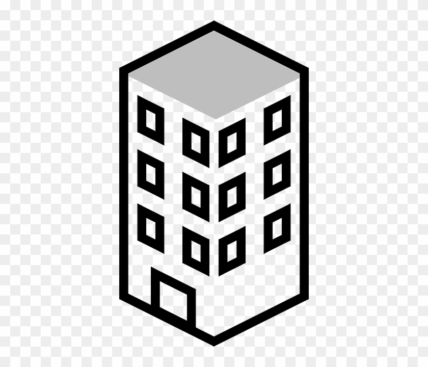 Building Clipart Black And White #4696