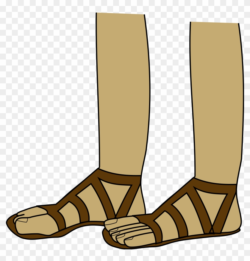 Baby Bootie Clipart - Feet In Sandals Clipart #4839