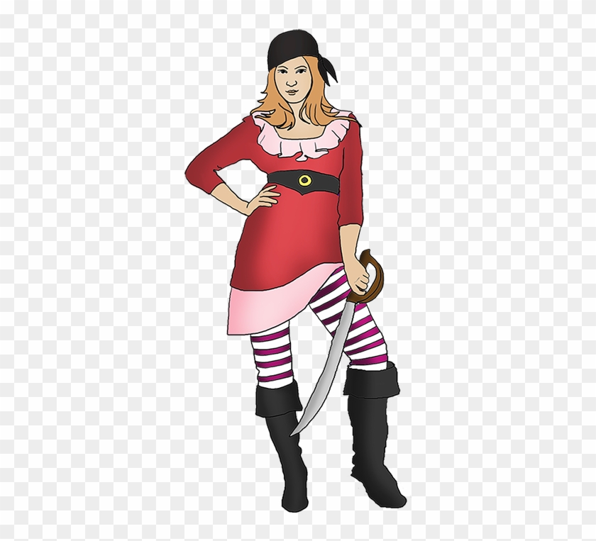 Pirate Girl Clip Art - Pirate Woman Clip Art #4845