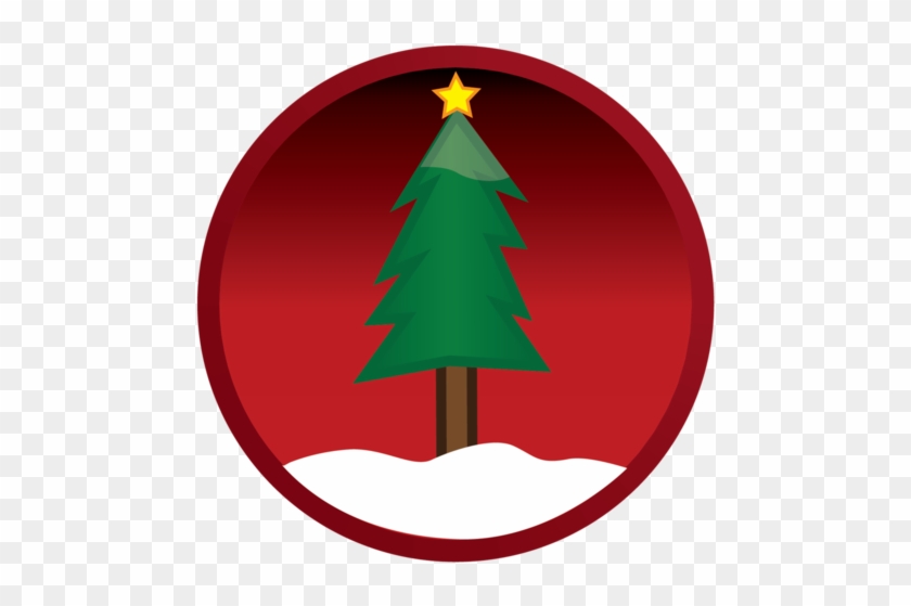 Vector Christmas Tree Button - Christmas Button Png #4902