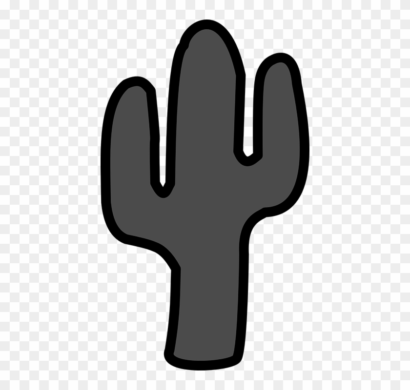 Cactus Silhouette Clipart - Cactus Clipart Silouhette #4891