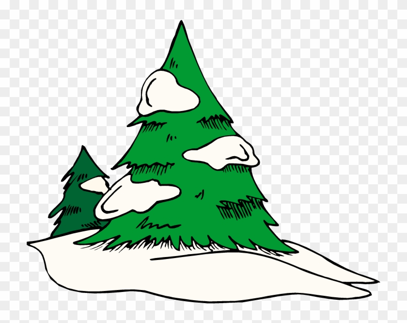 Green Free Pine Tree Clipart School - Snow On Tree Clipart #4880