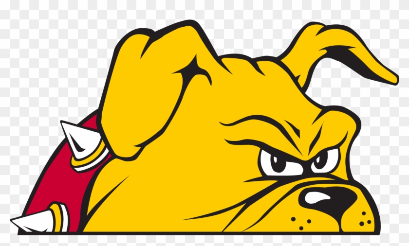 Peeking Bulldog - Ferris State University Bulldog #4947