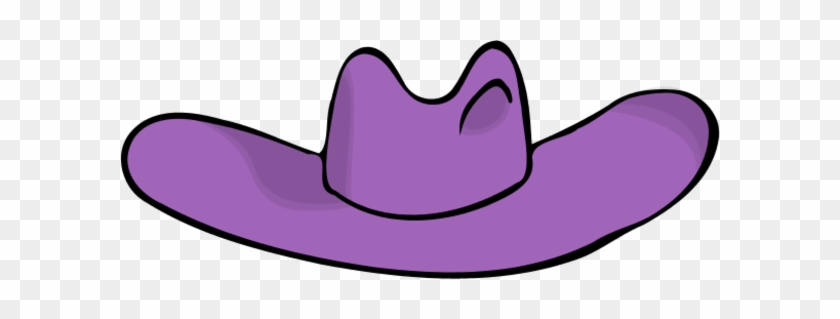Cowboy Hat Vector Clip Art - Purple Hat Clip Art #5028