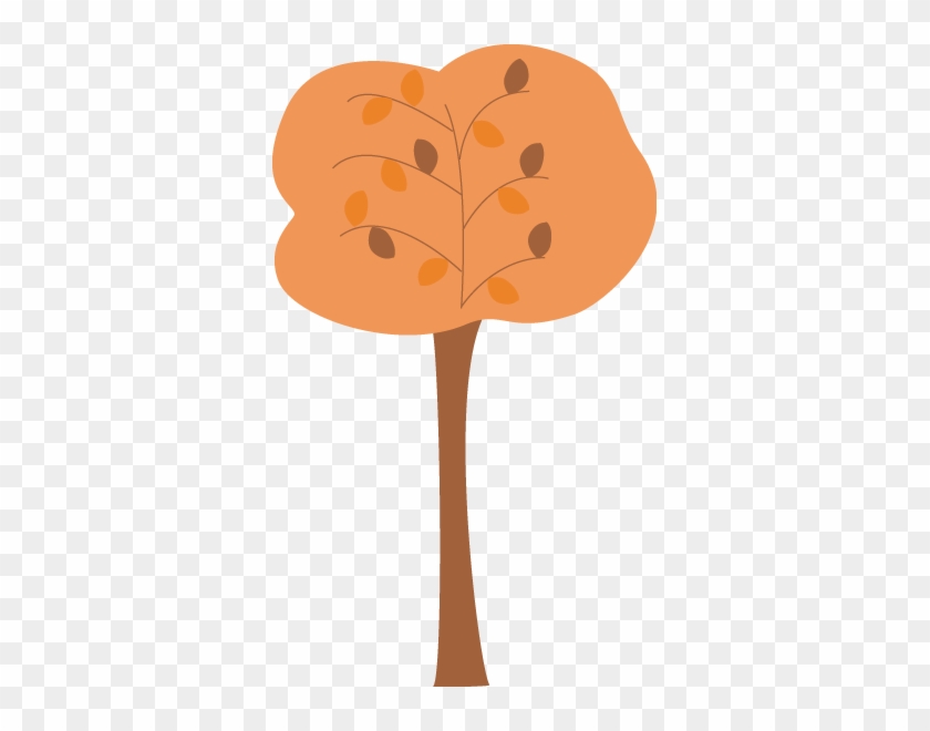 Orange Autumn Tree Clip Art - Tree #5167