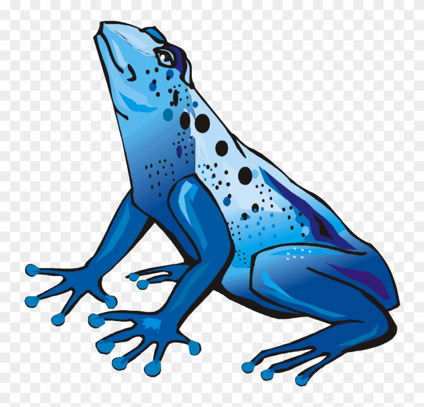 Blue Tree Frog Clip Art - Poison Dart Frog Clipart #5318