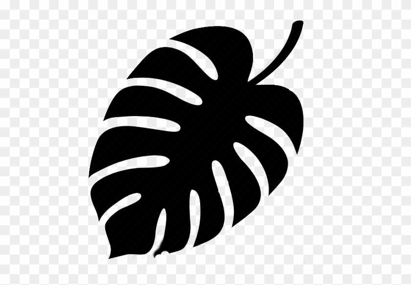 Hire To Inspire - Jungle Leaf Clipart Black And White #5337