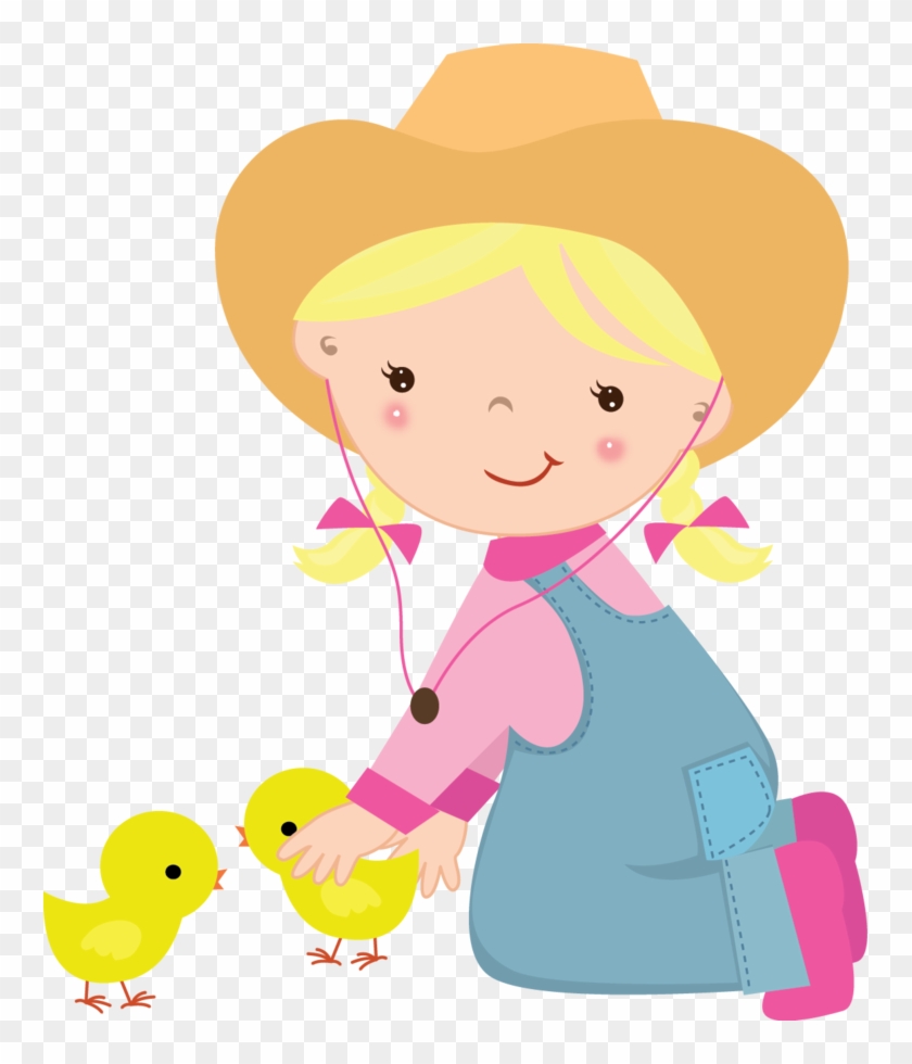 Cute Farm For Girls Clip Art - Granjeros Niños #5361