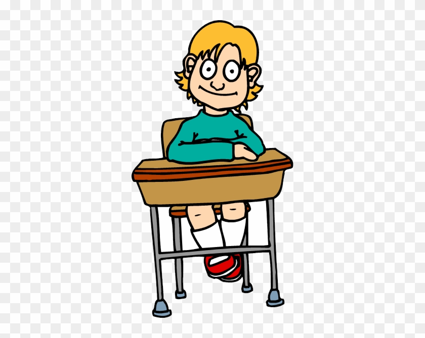 Desk Clip Art - Student In Desk Clipart #5435