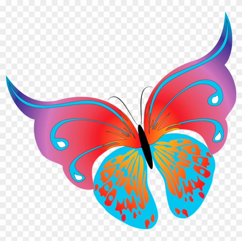 Painted Transparent Butterfly Png Clipart - Butterfly Images Png Clipart #5483