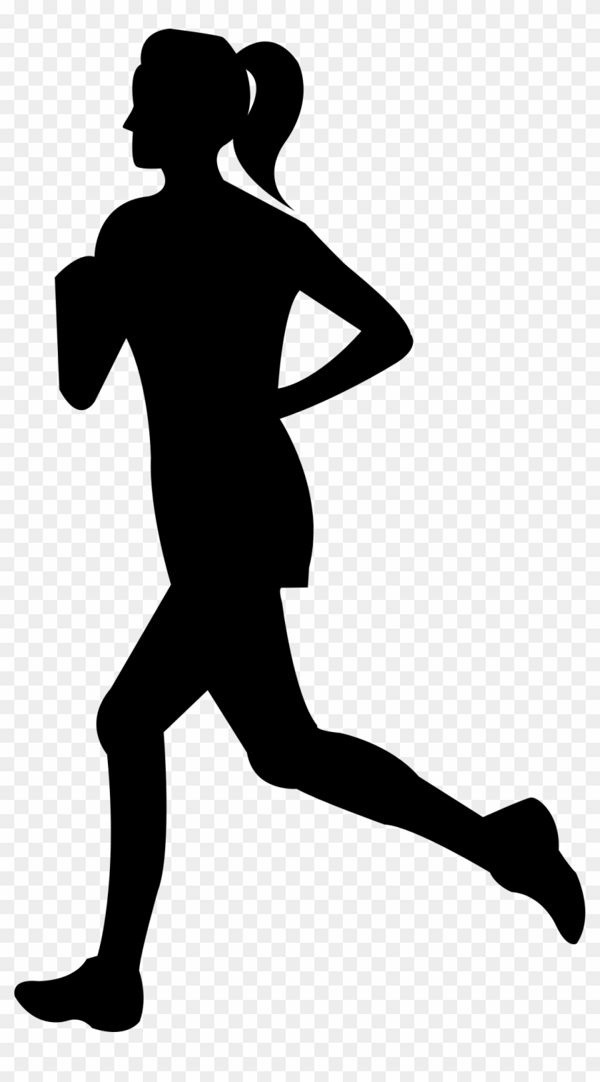 Free Clip Art Of Person Running Clipart Silhouette - Woman Running Silhouette Png #5505