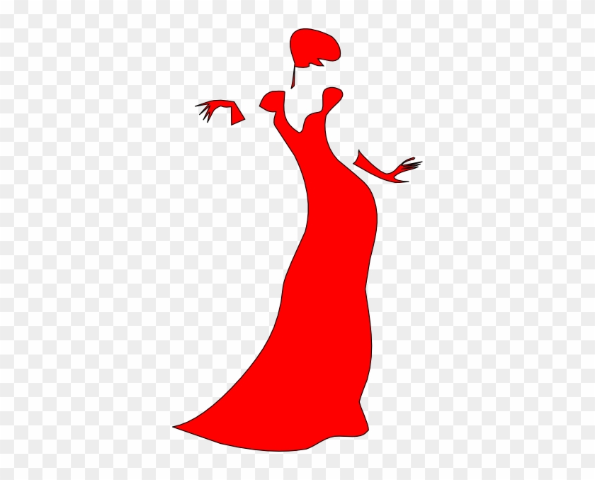 Red Dancing Woman Clip Art - Lady Clip Art #5529