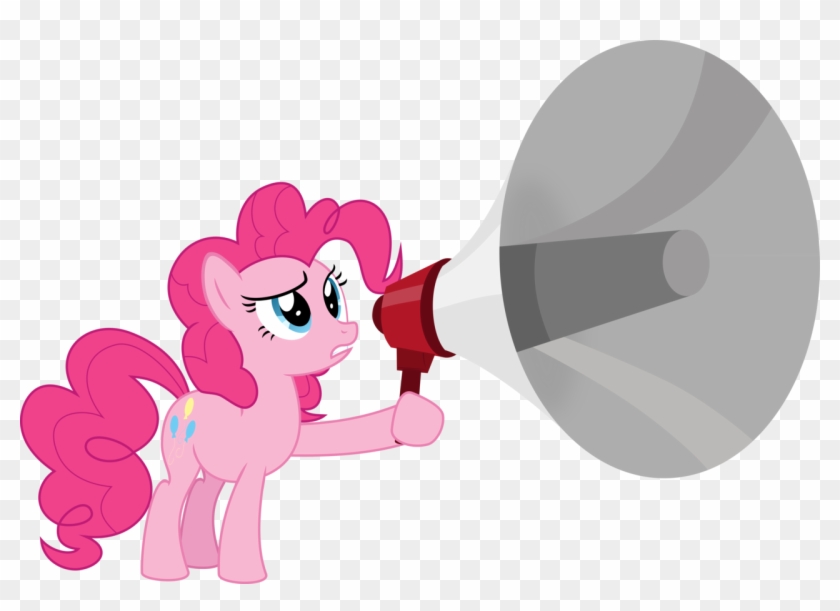 Emedina13, Megaphone, Pinkie Pie, Safe, Simple Background, - My Little Pony: Friendship Is Magic #5545