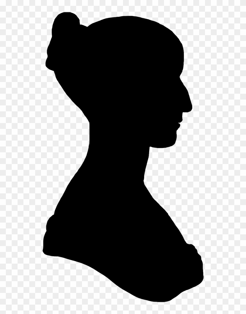 Victorian Woman Face Silhouette Clipart - Victorian Woman Silhouette #5579
