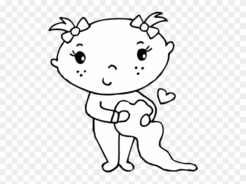 Best Cute Baby Clipart Black And White - Clip Art #5655