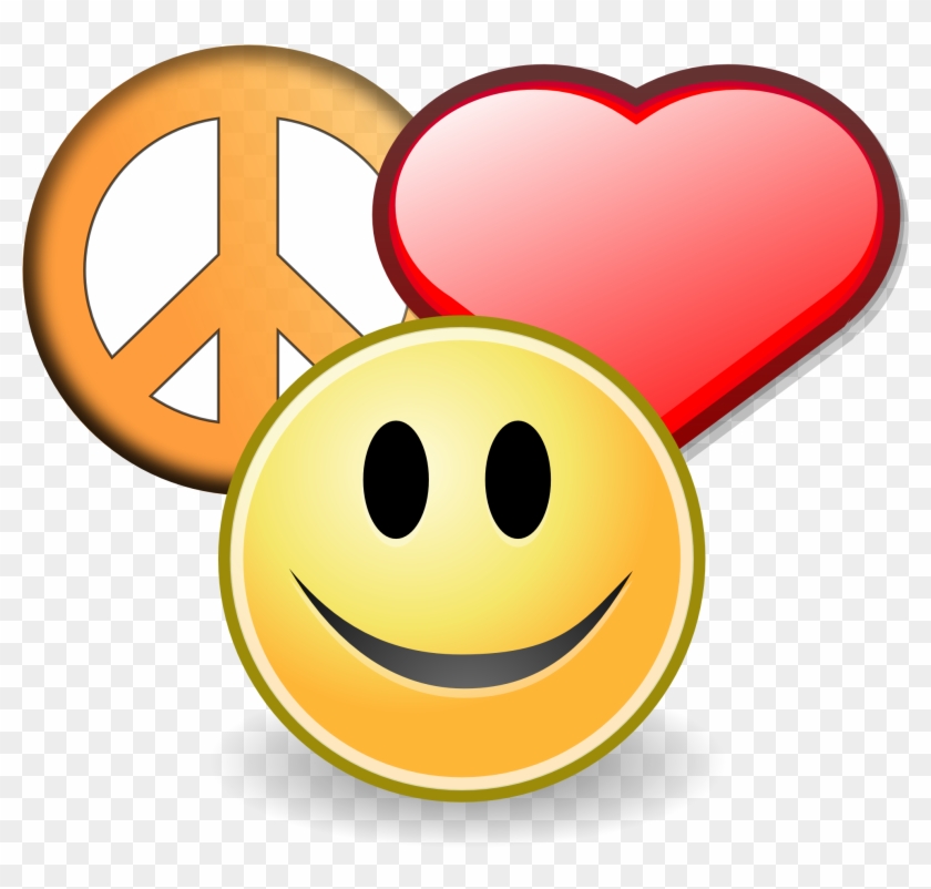 Peace Love And Happyness Christmas Clipart - Peace And Love Sign #5672