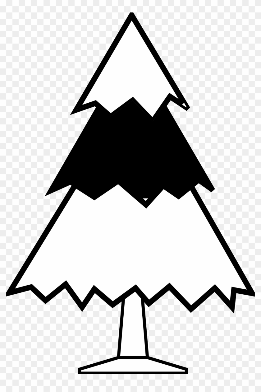 Present Black And White Christmas Present Clipart Black - Tree Line Drawing Clip Art #5741