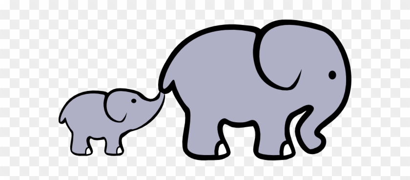 Elephant And Baby Cartoon #5766