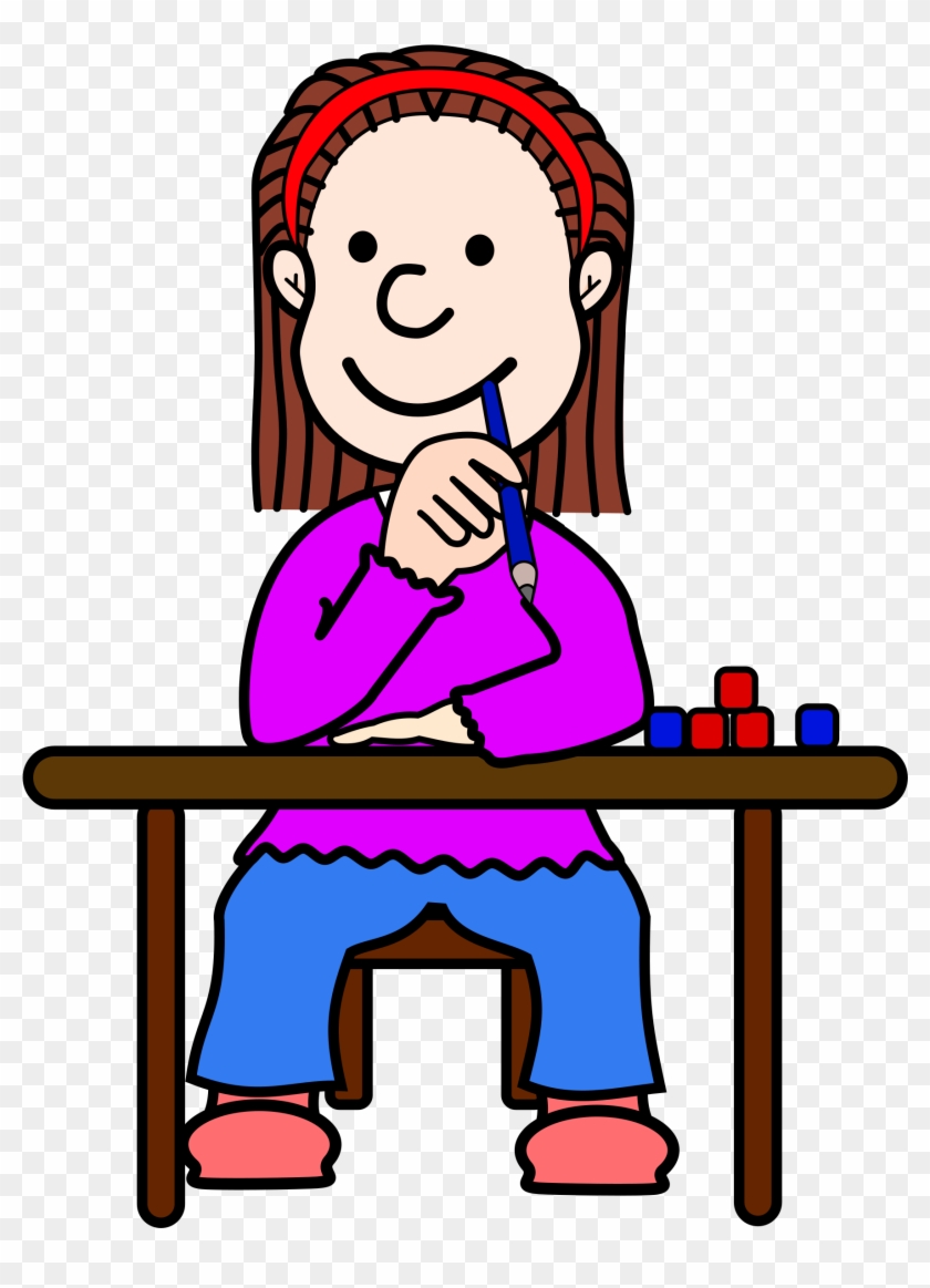 Incredible Design Girl Thinking Clipart Comic Tini - Cartoon School Girl Thinking #5804