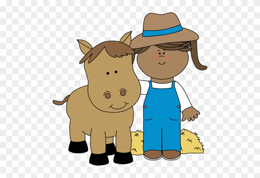 Farm Girl With A Horse - Girl With A Horse Clipart #5834