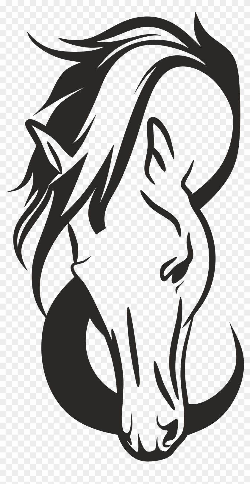 Clipart - Horse Head Silhouette Free Vector #5839