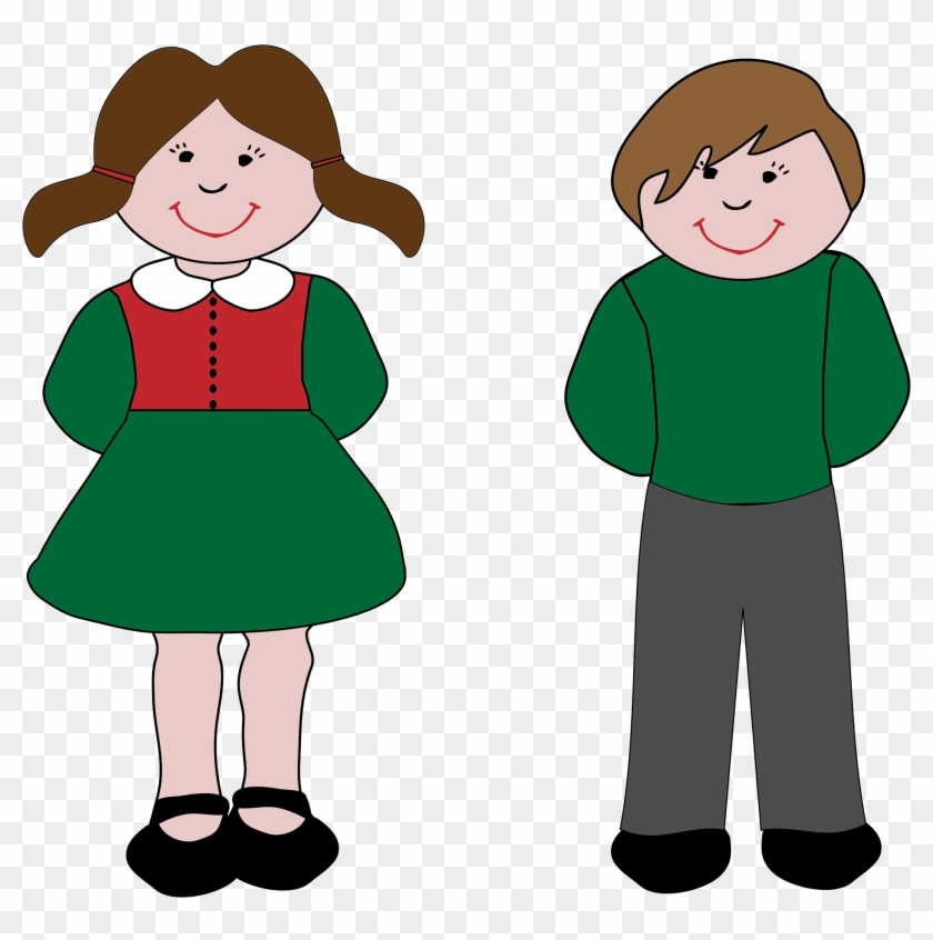 Big Image - Clip Art Boy And Girl #5852