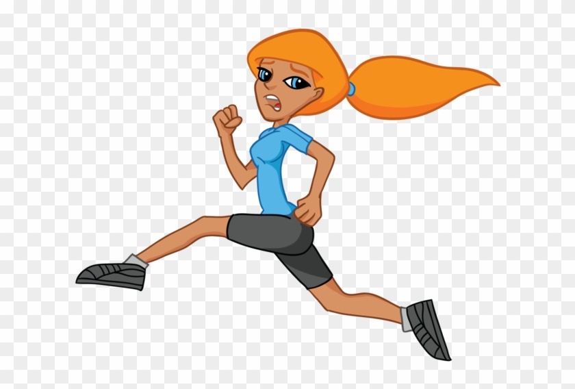 Girl Running Woman Running Clipart - Cartoon Girl Running Fast #5863