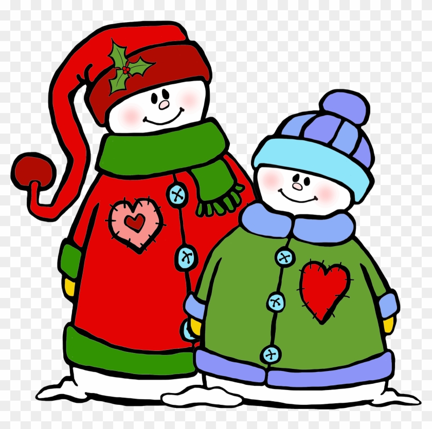 Whimsy Workshop Teaching - Two Snowman Clip Art #5911