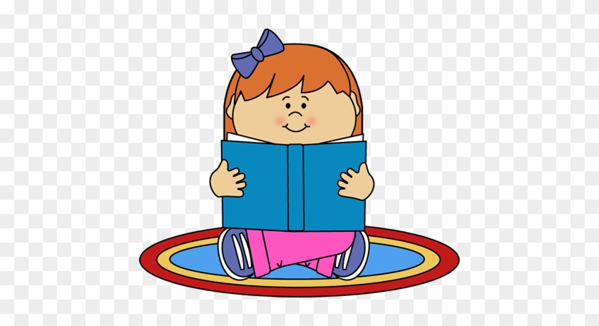 Girl Reading On A Rug Clip Art - Clipart Boy Reading #5954