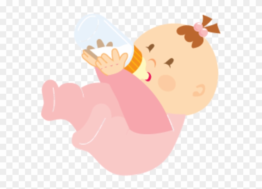Baby Girl Drinking 256 Free Images At Clker Com Vector - Baby Drinking Bottle Clipart #5977
