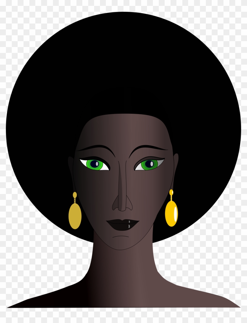 Mean Black Hair Young Woman Clipart Clip Art Library - Black Woman Clipart #5998