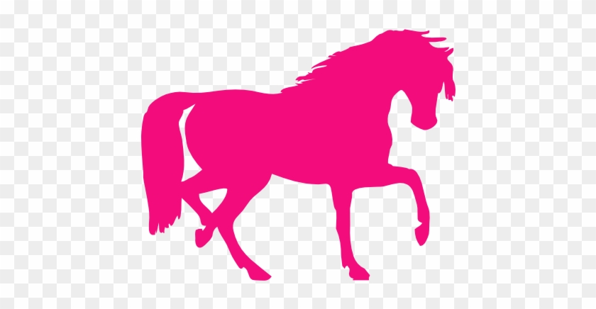 Hot Pink Horse Clip Art At Clker - Horse Silhouette Clip Art #6020