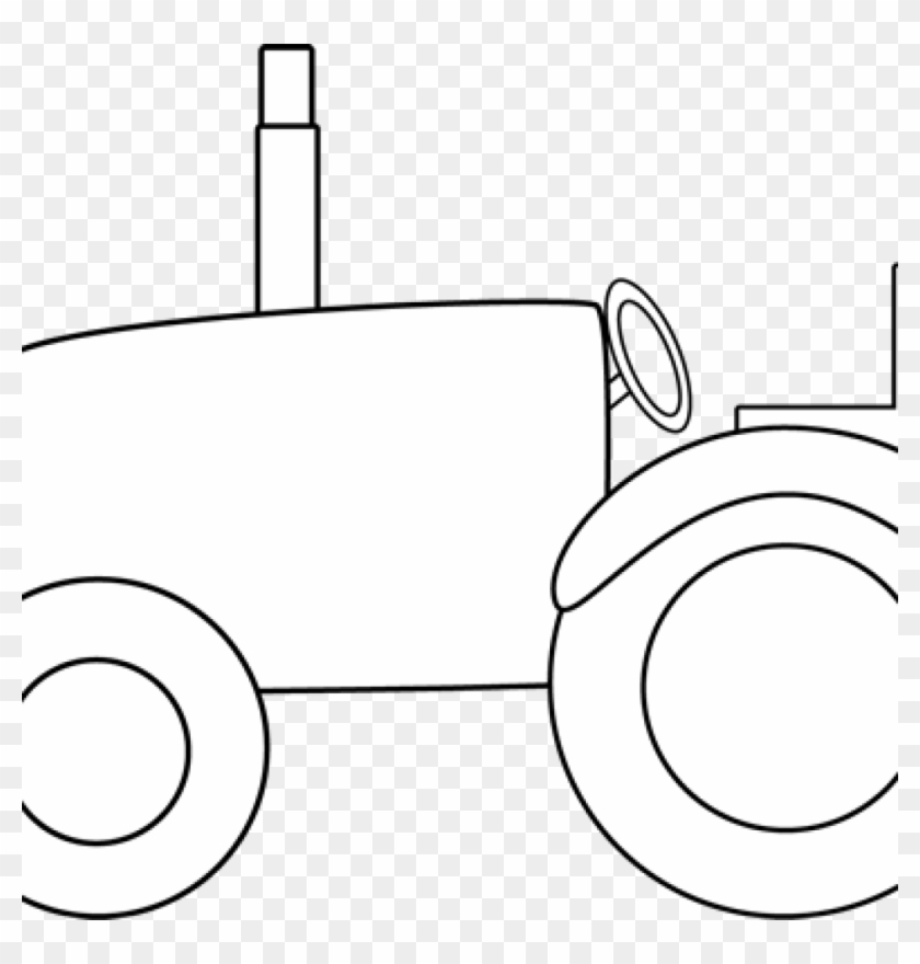 Tractor Clipart Black And White Black And White Tractor - Clip Art #6023