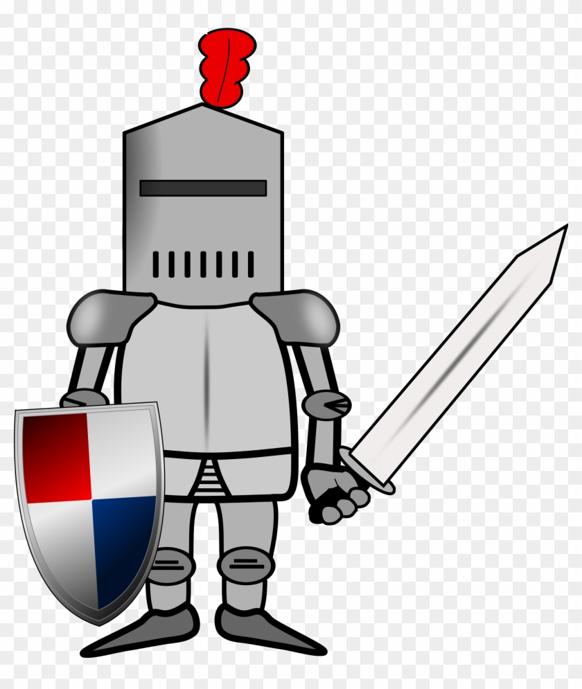 Majestic Looking Knight Clip Art Clipart Ritter Big - Knight In Armor Clipart #6028