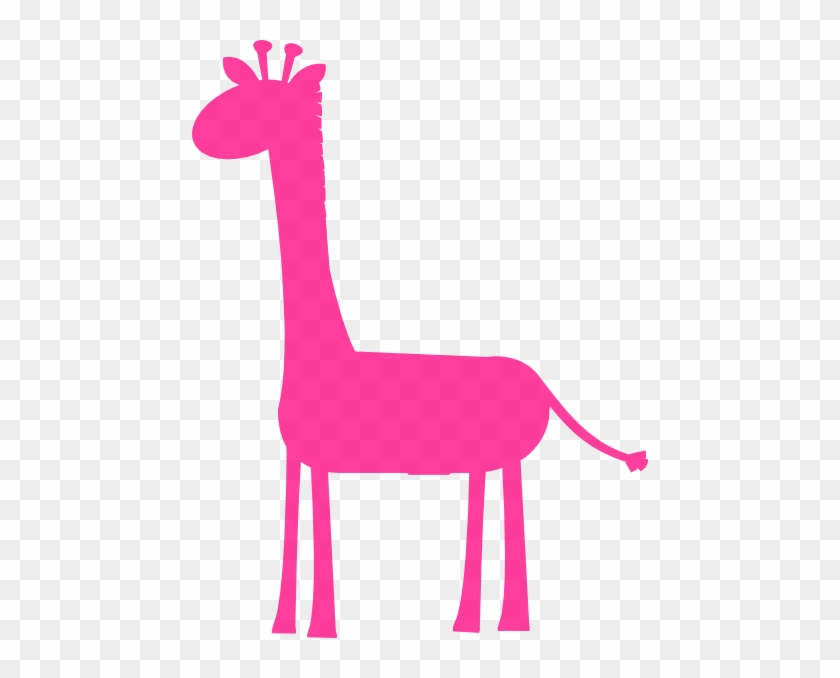Pink Giraffe Clipart - Giraffe Silhouette Clip Art #6038