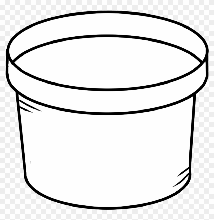 Black And White Garden Pot Clipart - Black And White Clipart Pot Png #6069